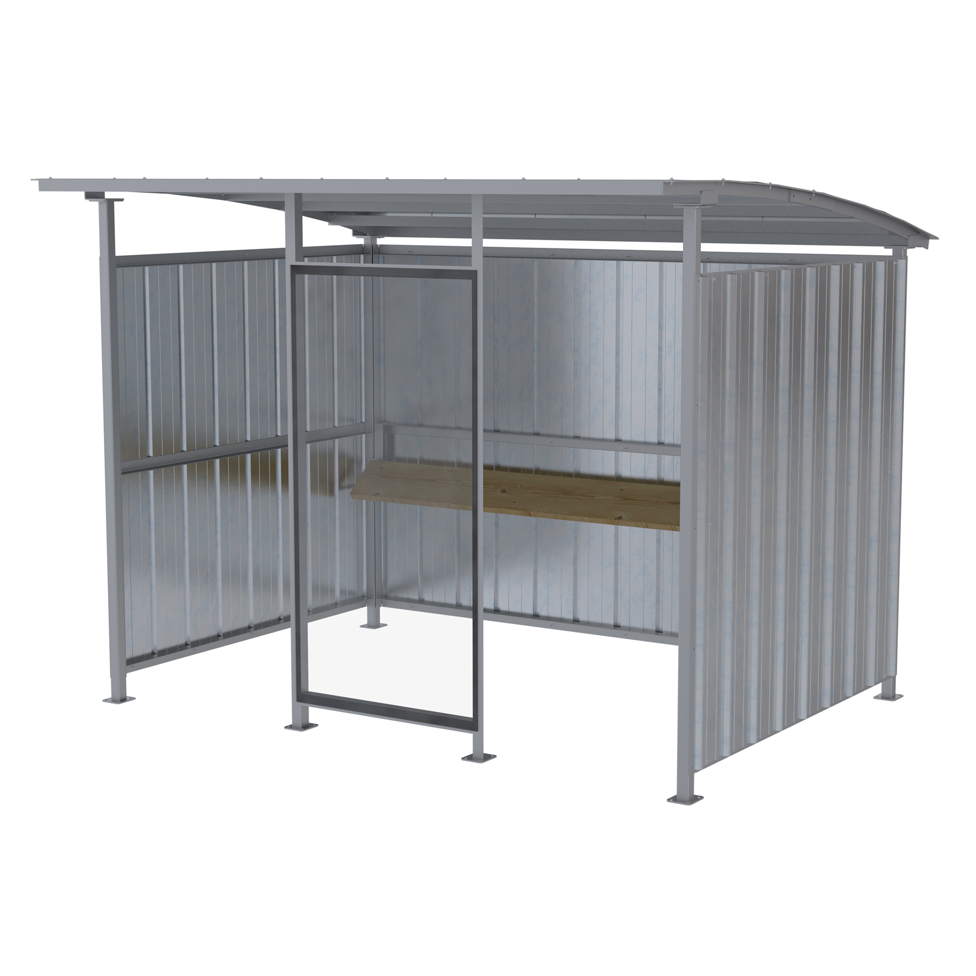 Vestil Multi-Duty Smokers Shelter - 120in. Length, 10ft. Width, Galvanized Steel, Silver, Model# MDS-96-SM-HDG